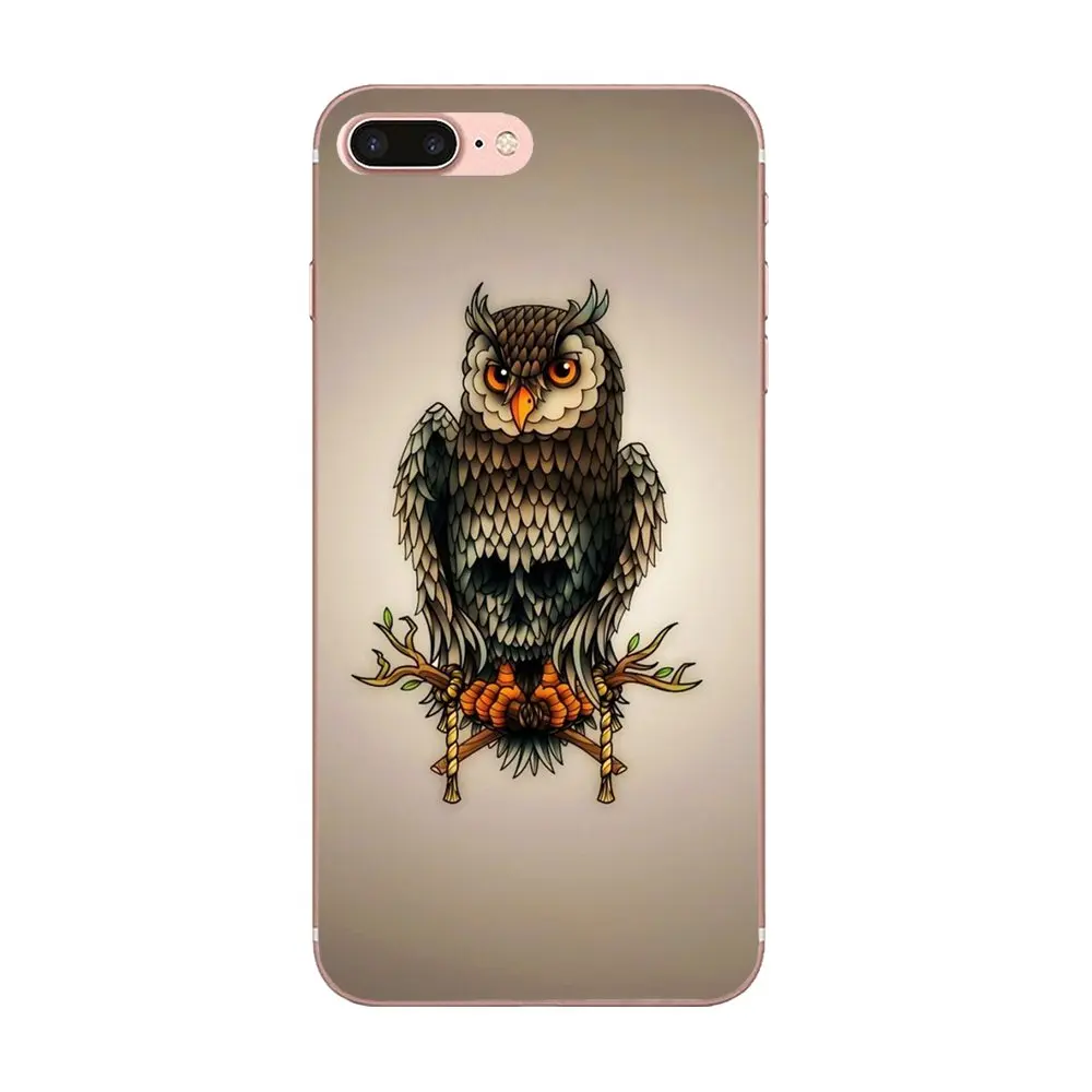 as picture Animal Night Owl Lovely For Galaxy Alpha Core Note 2 3 4 S2 A10 A20 A20E A30 A40 A50 A60 A70 M10 M20 M30 TPU New Style Unique - Color: as picture