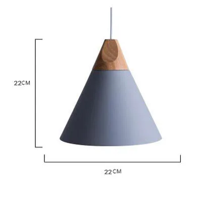 Gray medium Подвесные светильники для столовой, деревянные подвесные лампы, абажур для бара в скандинавском стиле, разноцветные, алюминиевые подвесные лампы для домашнего освещения и т. Д - Цвет корпуса: Gray medium