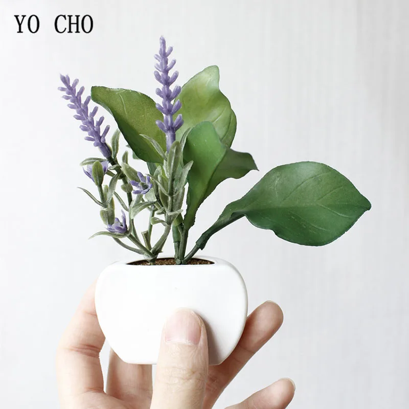 YO CHO магнитная наклейка на холодильник для доски, искусственные суккулентные растения в горшках, Орхидея, сделай сам для домашнего декора стен, наклейка в зеленых горшках