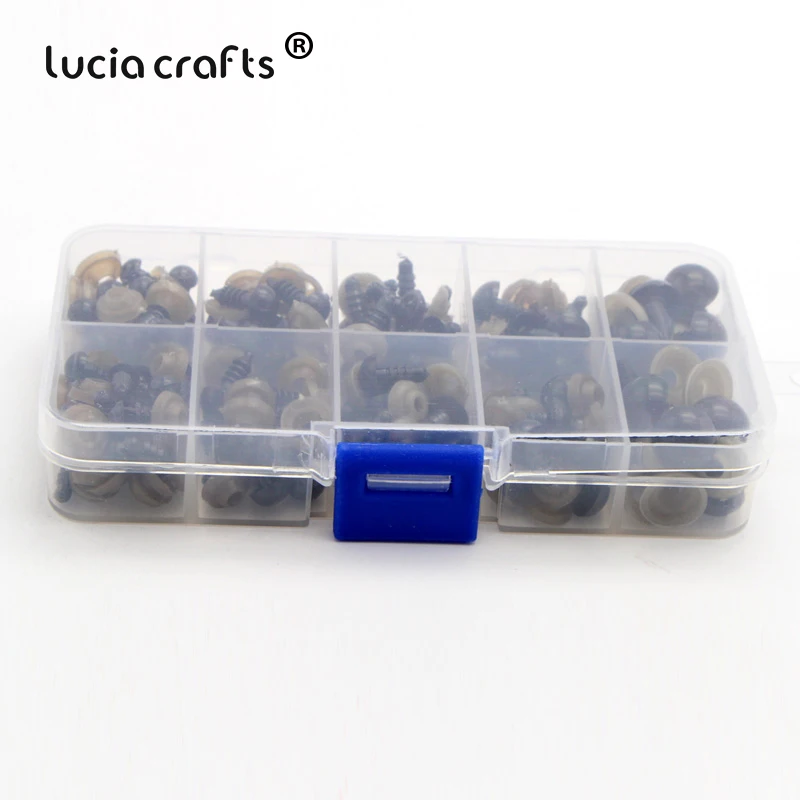 Lucia crafts 120 шт./лот 6-12 мм черные пластиковые защитные глаза для DIY мягкая игрушка глаза кукла животное марионетка куклы ремесло K1003