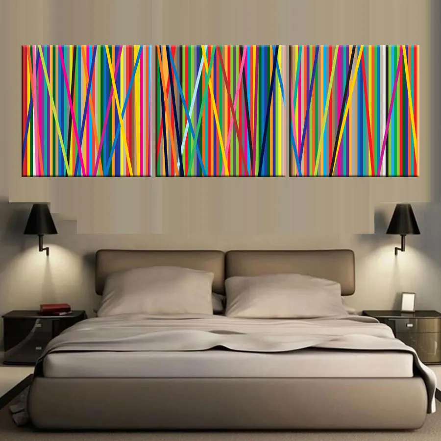 

Модульная картина, 3 шт., холст, настенные картины, красочная картина для гостиной, домашний декор, плакат ручной работы