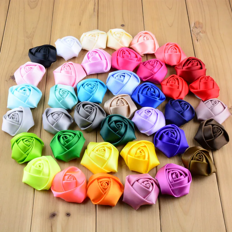 100 шт./лот 2 дюймовая лента атласные розетки аксессуары для одежды классическая