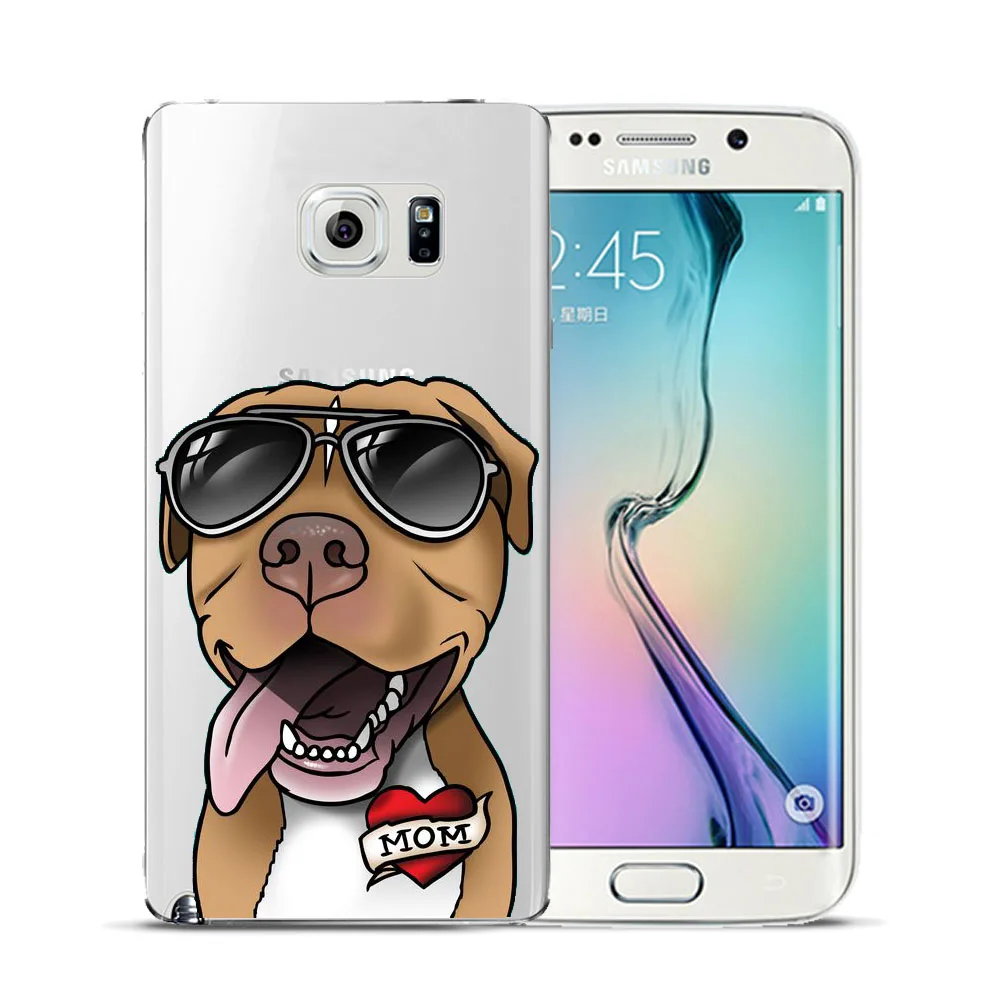 Твердый чехол питбуль бульдог для Samsung Galaxy J1 J3 J5 J7 2016 2017 Prime J4 J6 J8 2018 Note 4 5 8 9|Бамперы|