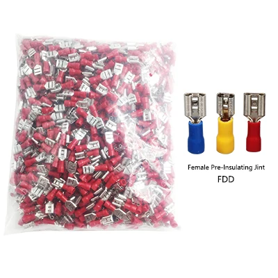 1.25-250 1000pcs 1000 шт. клеммы и электрический разъем FDD обжимная Клемма женский пре-lnsulating совместных 1,25-250/2-250 2,8 6,3 с прижинным зажимом от "Weidmuller - Цвет: 1.25-250 1000pcs