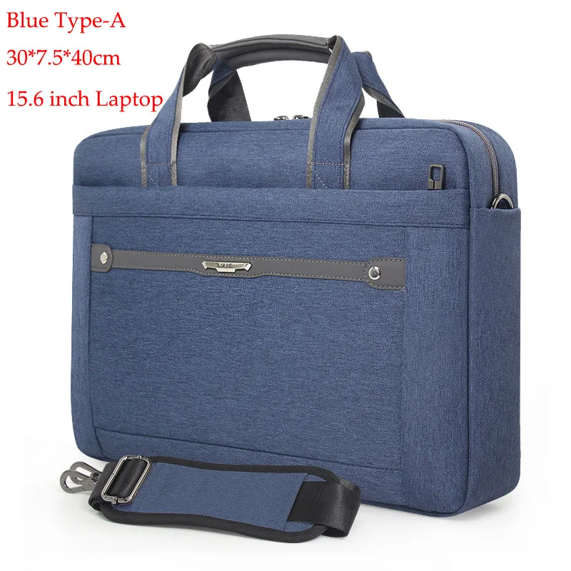 Type-A blue Оксфорд водонепроницаемый деловой мужской женский портфель 15,6 дюймов Сумка для ноутбука повседневная мужская офисная сумка через плечо сумка для компьютера для мужчин - Цвет: Type-A blue