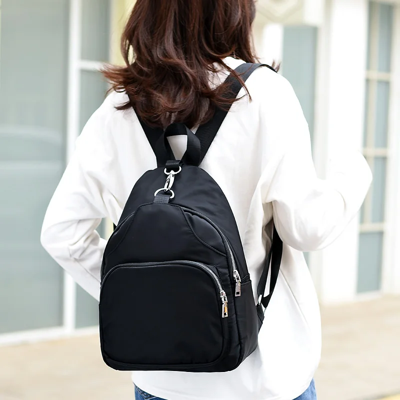 Женский водонепроницаемый нейлоновый рюкзак на молнии дорожные повседневные