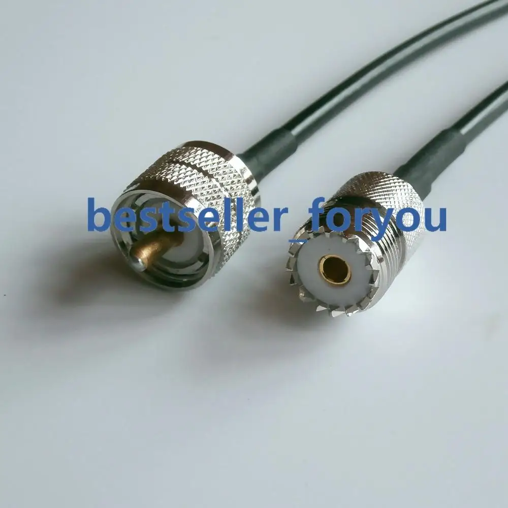 UHF SO 239 Женский к PL 259 Мужской адаптер Перемычка pigtail коаксиальный кабель RG58 50
