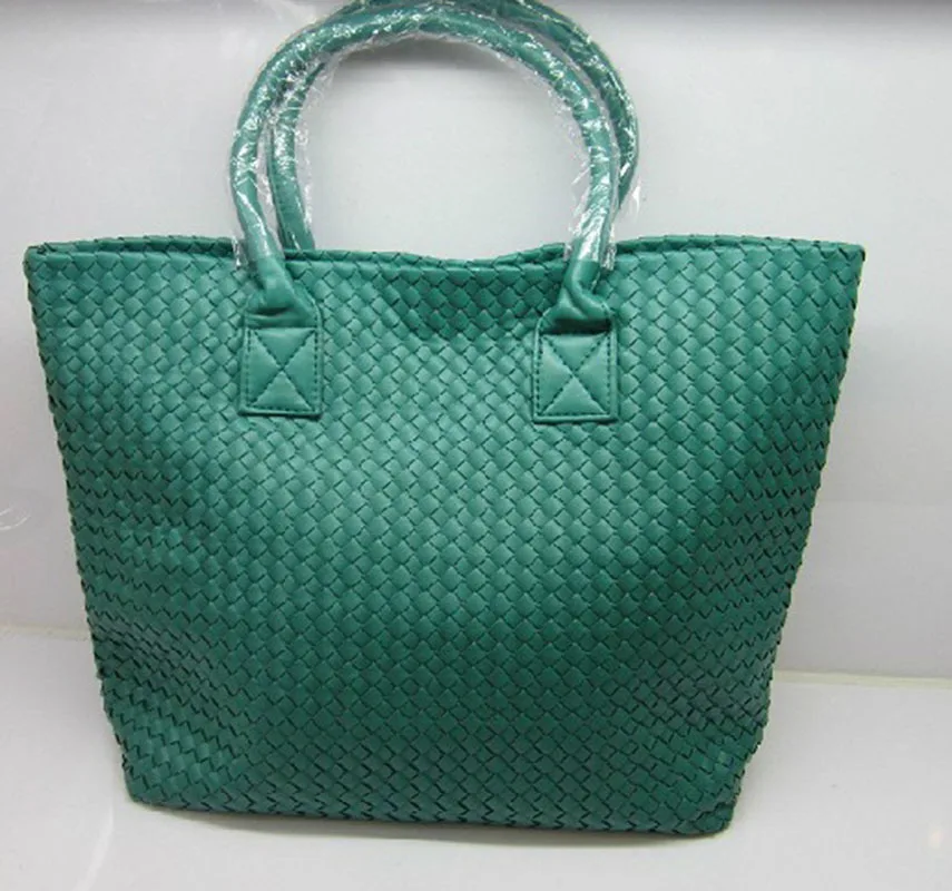 Новые модные женские сумки на плечо из искусственной кожи классический тканый