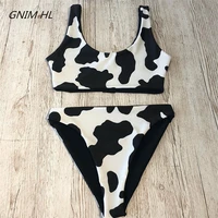 sexy bikini mujer 2019 new cow print swimsuit women two pieces push up biquini brazilian swimming suit for women beach swimwear