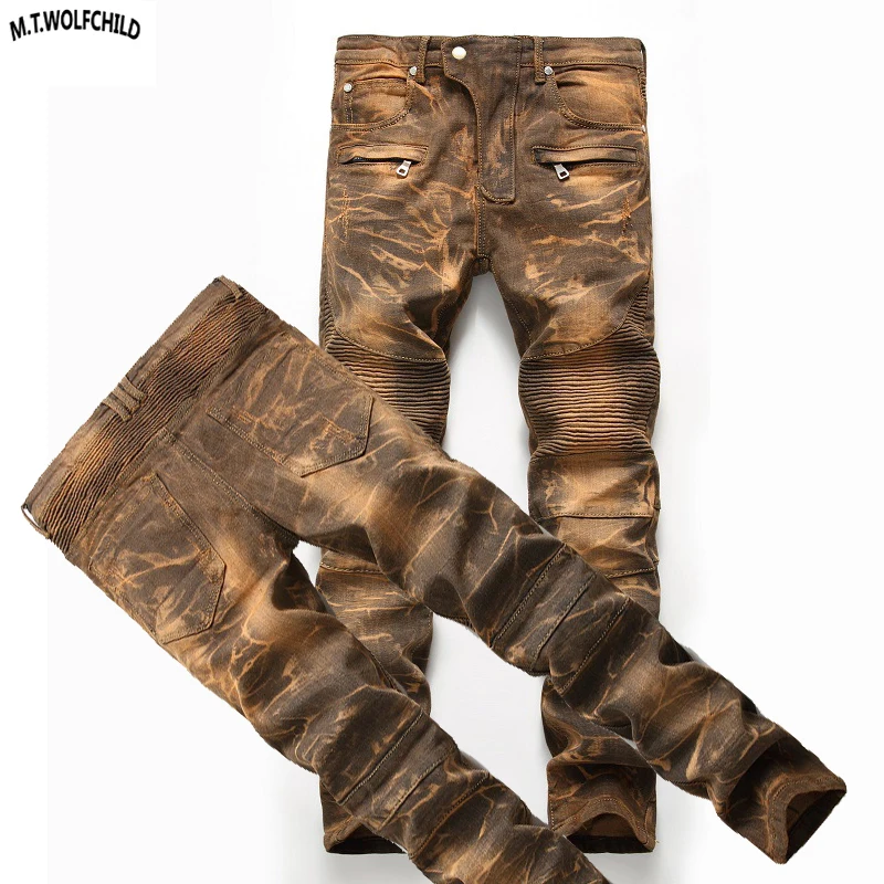 Good quality 2018 New mens denim pants distressed hole jeans casual locomotive Straight Fashion Trousers|Мужские джинсы| |