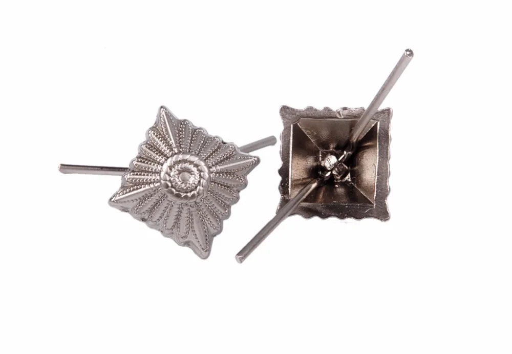 2pcs WW2 GERMAN PANK PIPS SILVER STARS FOR SHOULDER BOARDS | Costumes Badge