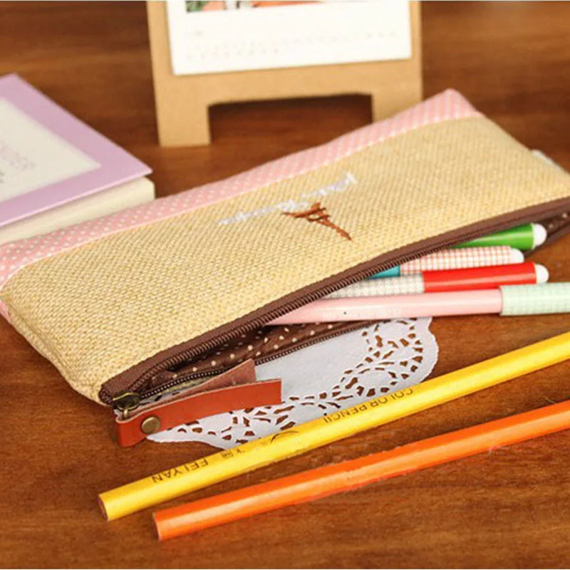 Винтажный креативный чехол для карандашей с изображением Эйфелевой башни