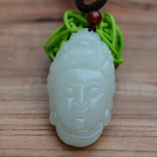 Подвеска из природного афганского белого Гуаньинь Bodhisattva Yu кулон камня мужские