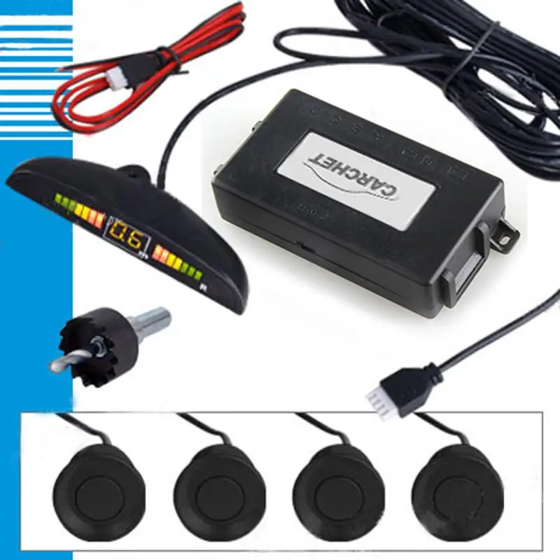 CARCHET Car Auto Parktronic комплект светодиодных датчиков парковки дисплей 4 датчика для