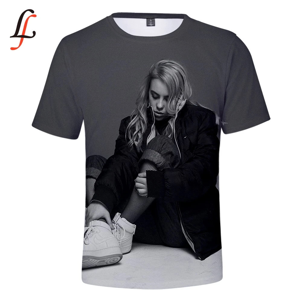 Modis Billie Eilish harajuku футболка с принтом повседневные женские мужские футболки