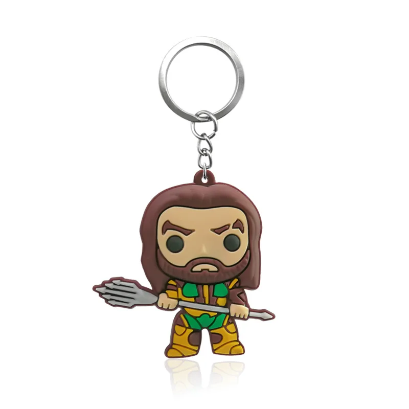7028-04 20pcs 20pcs Justice League Keychain PVC Key Ring Kids Gift Key Chain Batman Superman Key Holder Party Favor Chaveiro Birthday Gift - Цвет: 7028-04 20pcs