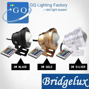

20pc DHL FEDEX AC 12v DC12V 3W Led underwater Light RGB led fountain light