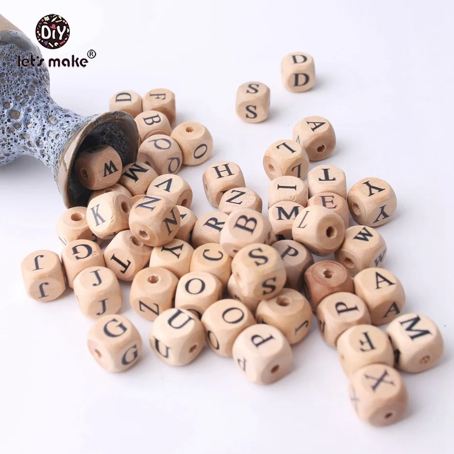Бусины Из Букового дерева Let's Make Baby Прорезыватель для зубов детей 12 мм 20 шт. |