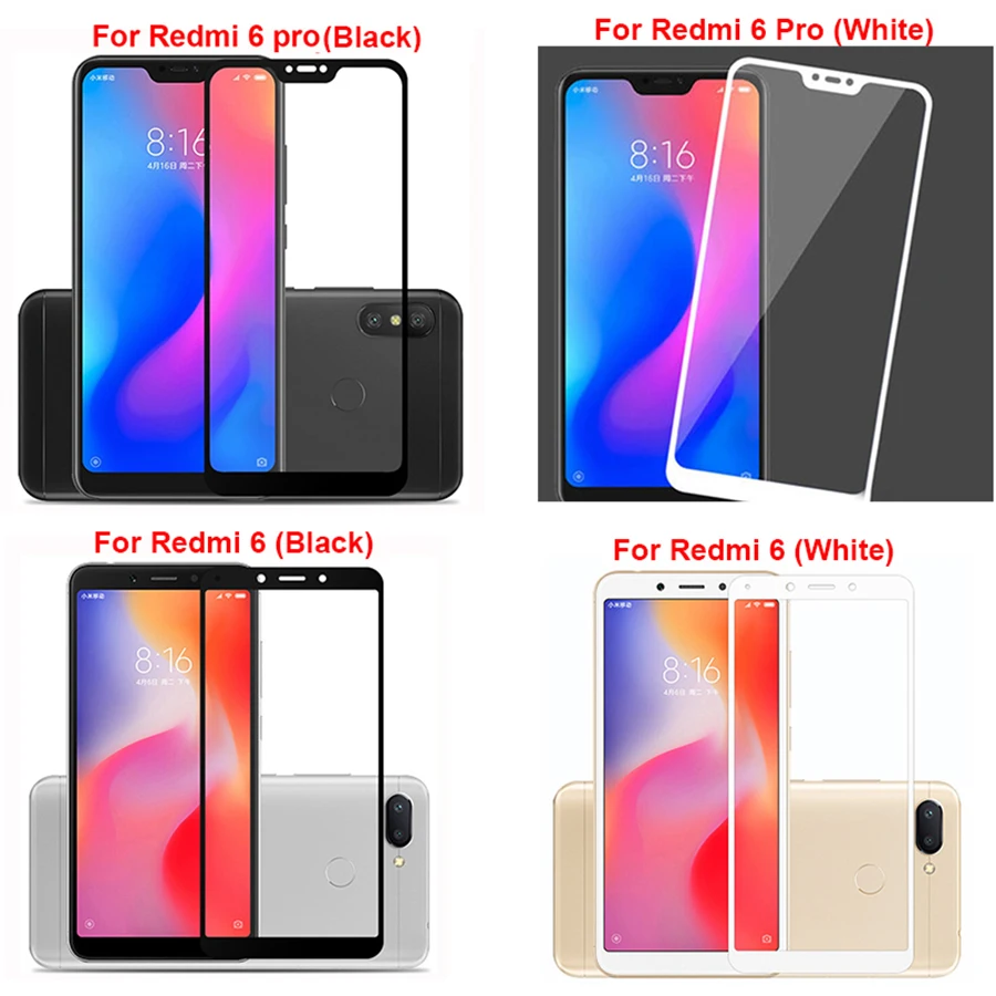 Закаленное стекло 2 шт./лот для xiaomi redmi note 7 с полным покрытием 6 6a pro 6pro пленка
