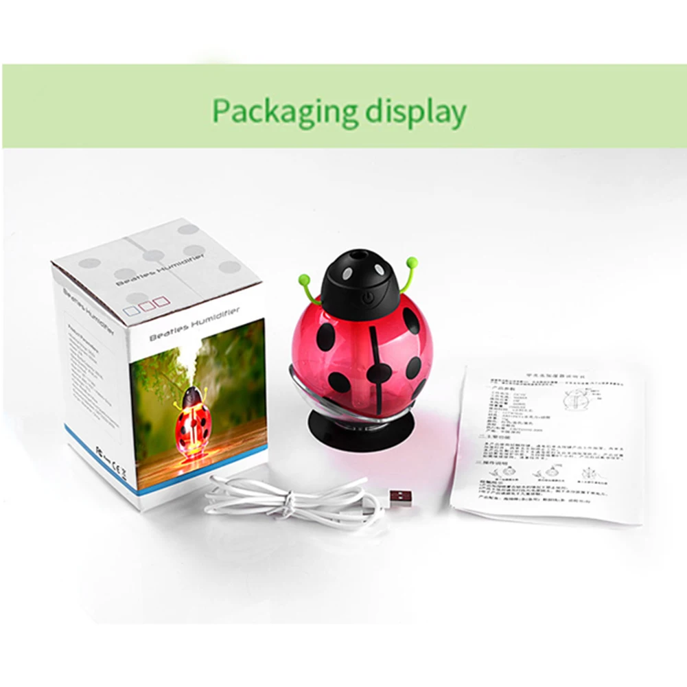 Ejoai Beetle увлажнитель USB Увлажнитель Арома диффузор Ароматерапия Эфирные масла диффузор Портативный тумана 260 мл светодиодный ночник