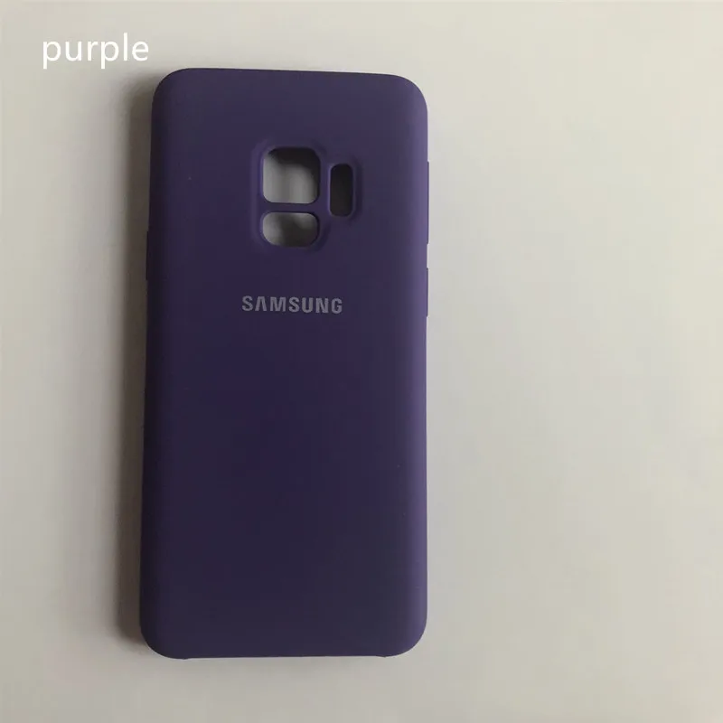 purple Жидкий силиконовый чехол для samsung galaxy S9/S9 Plus, шелковистый мягкий на ощупь защитный чехол на заднюю панель для galaxy s9/s9 plus - Цвет: purple