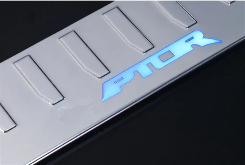 Blue LED Steel Door Sill Plate Scuff Cover Kick Step Trim Protector Molding For Ford Raptor F150 2017 AAA050 | Автомобили и
