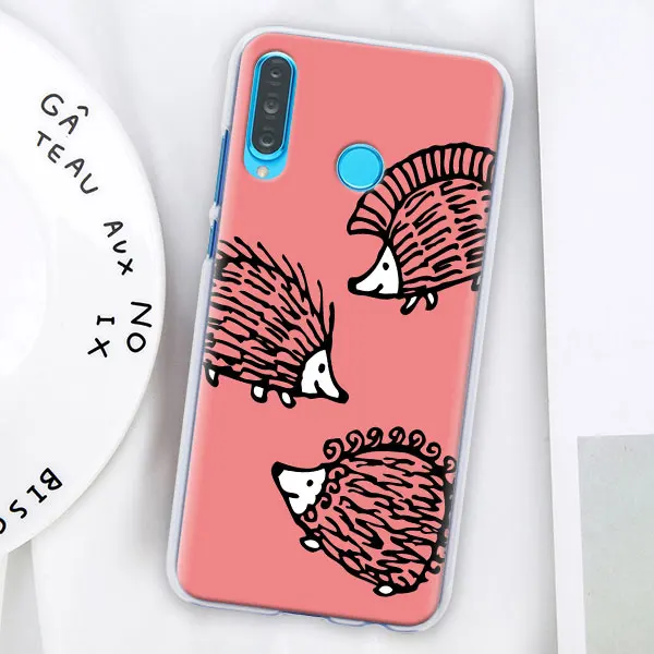 Мультяшный Ежик чехол для телефона с рисунком в виде животного coque для huawei P30 Pro P10 P20 P30 Lite P8 P9 Lite P Smart Plus чехол - Цвет: 014