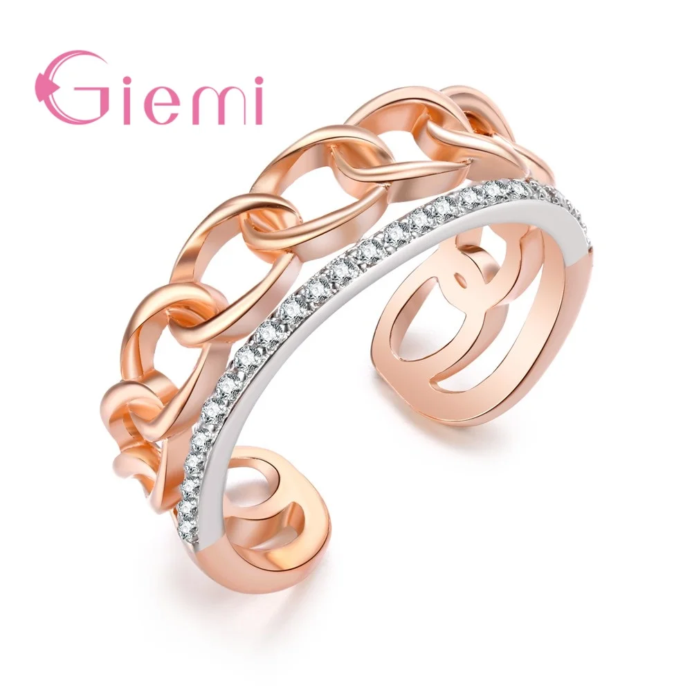 

Hot Sale Cross Hollow Women Girls Trendy Rose Gold Sliver Color Open Ring For Valentine's Day Present Wholesale