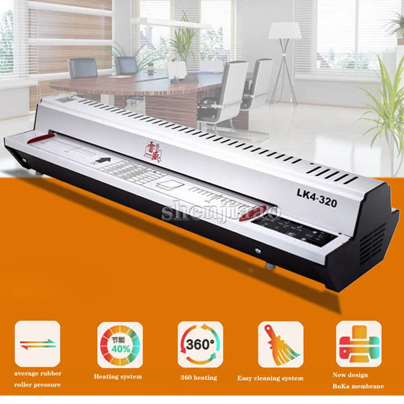 A3 /A4 Cold Roll laminator Laminating Machine 4 Roller System photo LK4-320 220v 300w cold | Компьютеры и офис