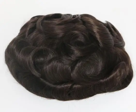 2 # Eversilky Новое прибытие настоящие волосы Замена короткие легкие волны серый коричневый красивый парик из человеческих волос - Парик Цвет: 2 #