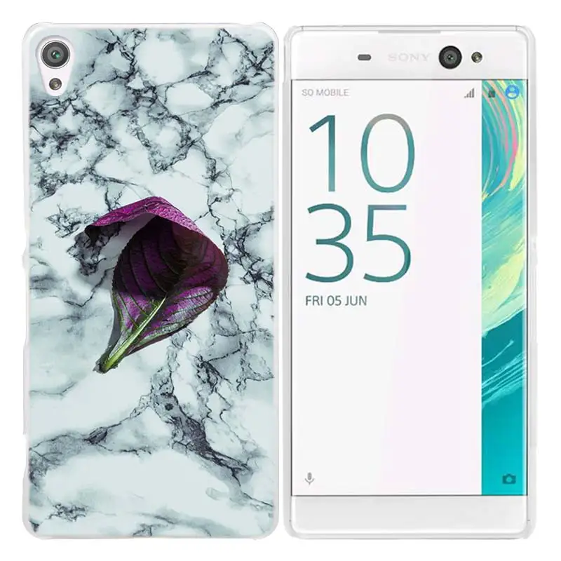 Мраморный футляр с камнями для sony Xperia XA XA1 X XZ Z5 Z1 Z2 Z3 M4 Aqua M5 E4 E5 C4 C5 Compact Premium Coque Прозрачный жесткий чехол из поликарбоната - Цвет: 07