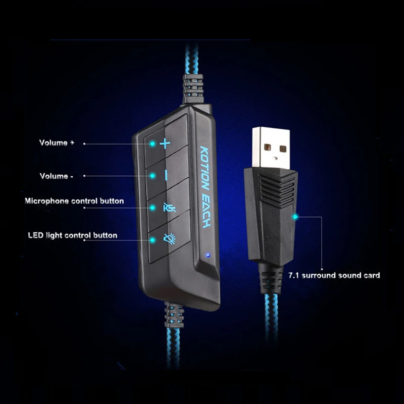 SOKELY G9000 USB Игровые наушники с микрофоном объемный звук 7 1 игра гарнитура