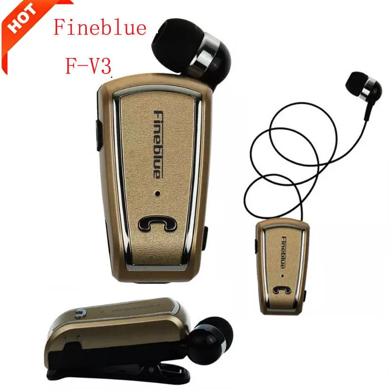 

Fineblue F-V3 Mini Wireless driver auriculares Stereo Bluetooth Headset Retractable Clip Running Earphone for Phone ecouteur