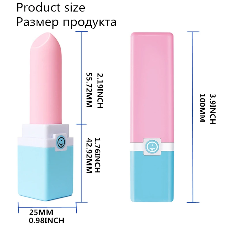 Губная помада вибратор 10 Скорость USB Перезаряжаемые Массажер для стимуляции