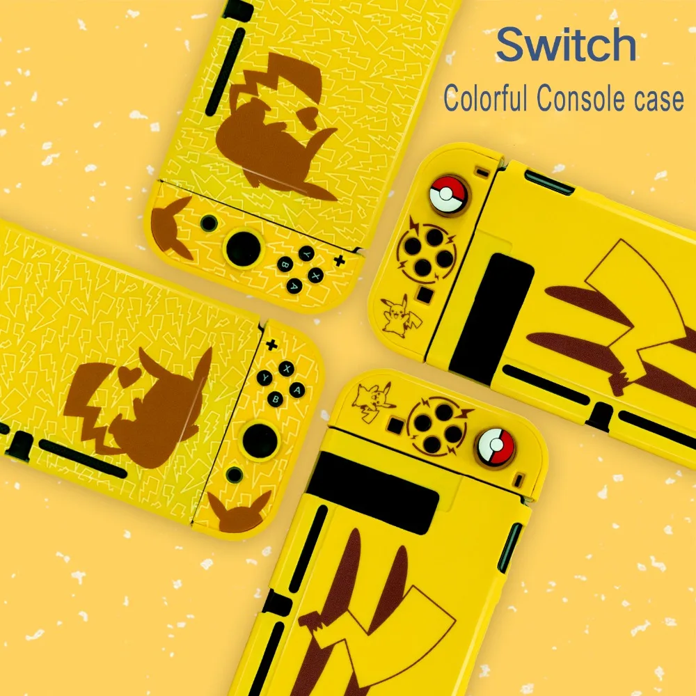 Жесткий защитный чехол-накладка для Nintendo DOS с изображением хвоста эльфа NS Switch Console Joy-Con Game Pika Eevee раздельная разноцветная ракушка