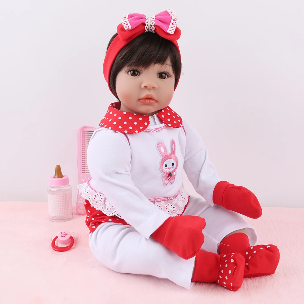 NPKDOLL Reborn Baby Doll Lifelike Bebe Boneca мягкая виниловая Акция очаровательная девочка милый 22