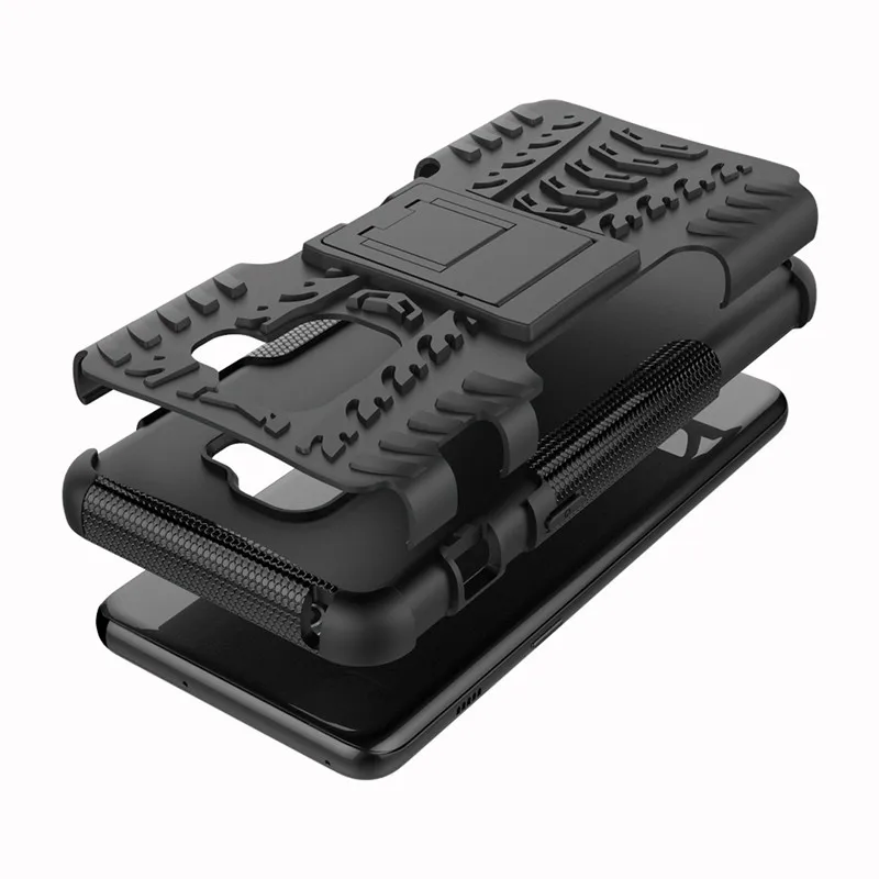 Silicon + Plastic 2 in 1 Dual Layer Shockproof Stand Phone Protection Case Cover For Samsung Galaxy A8 2018 A530 A530F | Мобильные