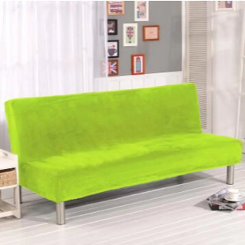 Плюшевый чехол для дивана без подлокотника полноразмерный большой эластичный