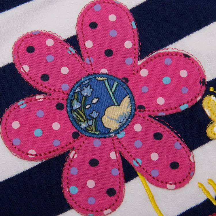 Новый бренд нова детей Vestidos девушки лето хлопок полосой платье детской одежды