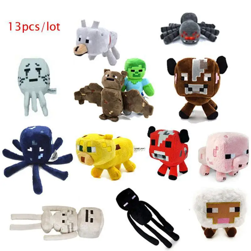 Free Shipping Minecraft plush toy Brinquedos Toys High Quality Plush Cartoon Game 13pcs/lot | Игрушки и хобби