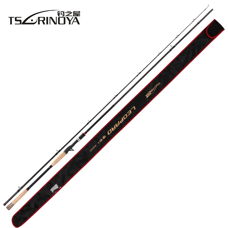 

Tsurinoya Fishing Rod LEOPARD 802HC 2.4m H Baitcasting rod Snakehead FUJI Accessories 206g Distance Throwing Casting Rod