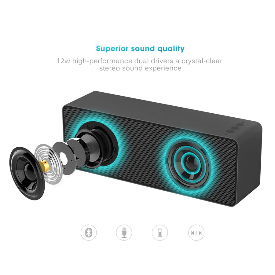 Bluetooth колонки JAGETTE 10 Вт Портативные Компьютерные Беспроводная стерео музыка