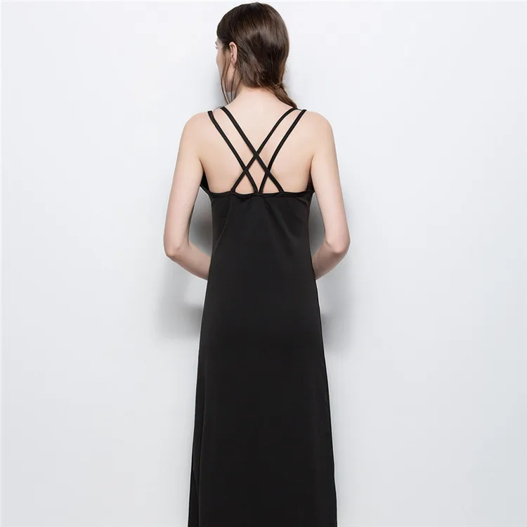 Женское Клубное платье с круглым вырезом и открытой спиной однотонное