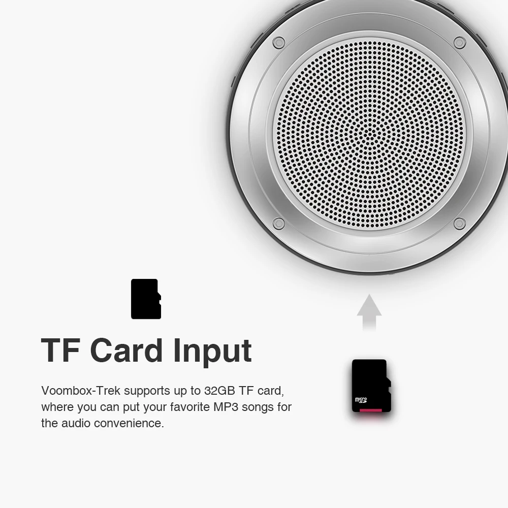 Портативный динамик Divoom Voombox Trek Bluetooth TF карта поддержка тяжелых басов 6 часовое