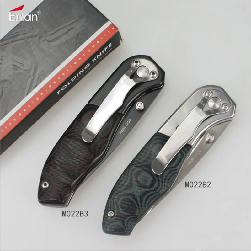 Складной нож Enlan M022 8Cr13MoV G10 или деревянная ручка походный инструмент для