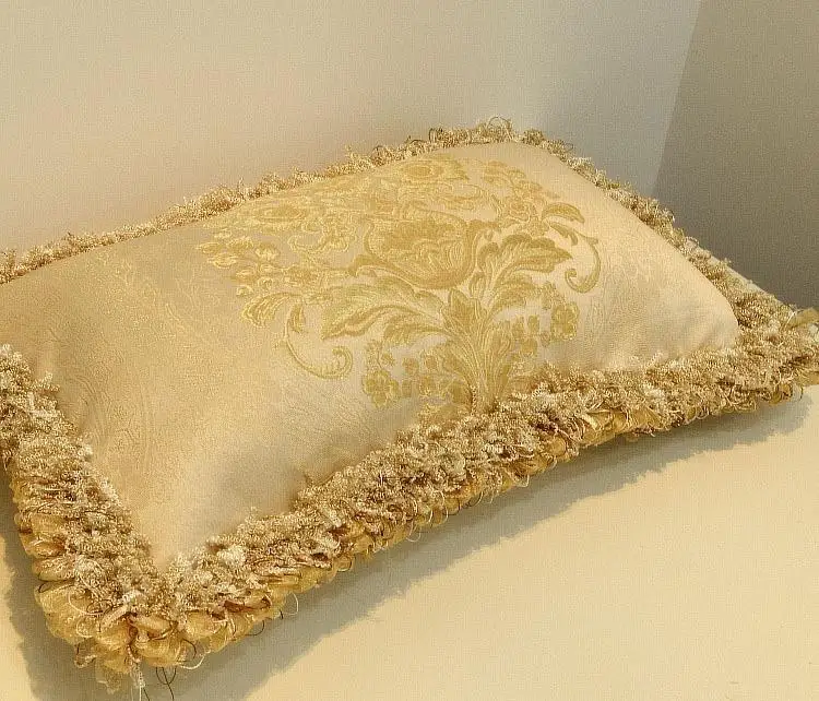 yyjf01 30*50/50/50cm European luxury cushion embroidery pillows pillowcase satin gold tassel baroque fabric decor|fabric waffle|fabric heartfabric