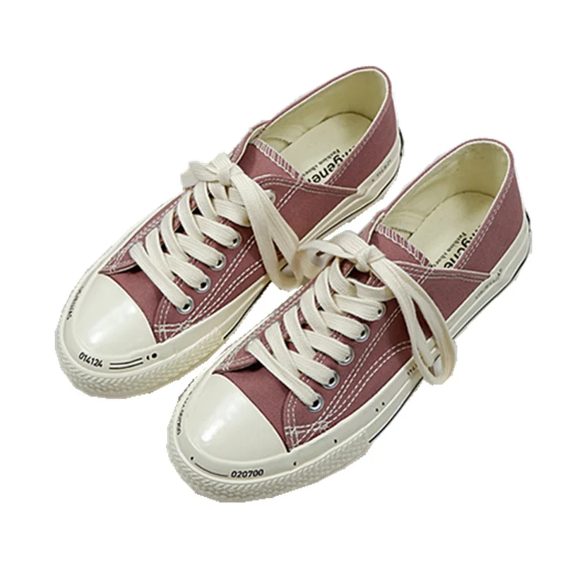 Классическая Женская парусиновая обувь повседневная спортивная с круглым