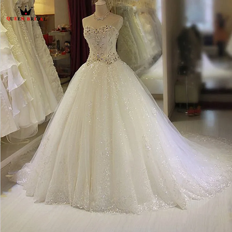 

Wedding Dresses Ball Gown Sweetheart Crystal Beading Sequin Long Luxury Vestidos De Noiva Wedding Gown 2023 New Custom Size XJ42