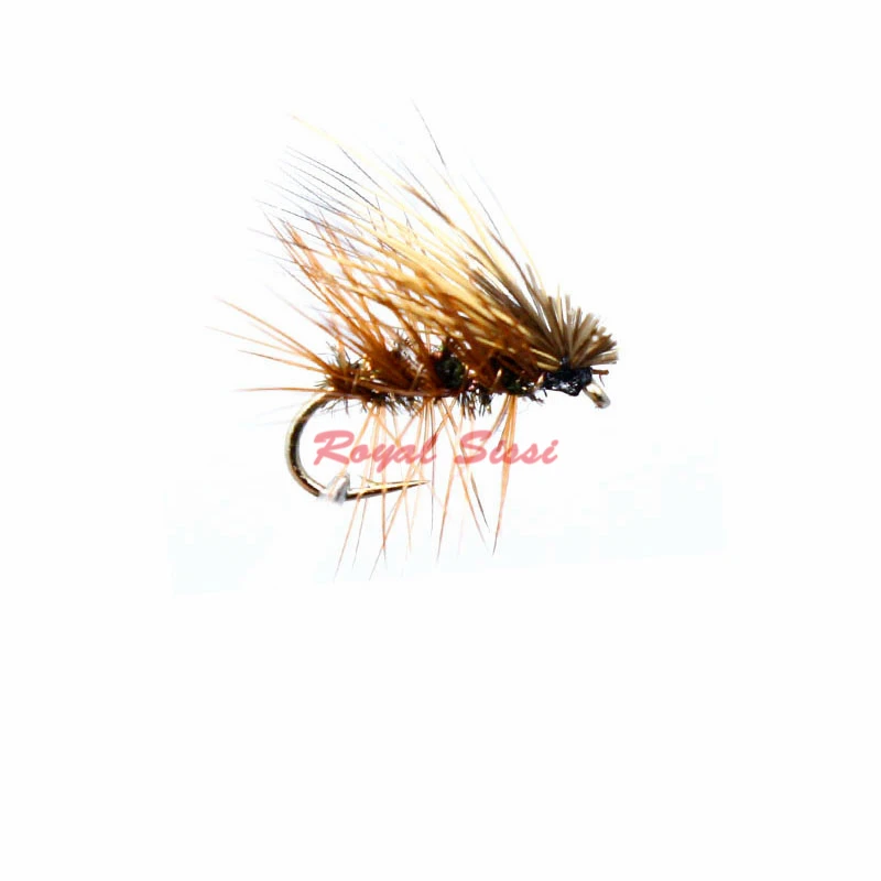 6 шт. нахлыстовая Рыбалка сухие флисовые 16 # crackleback Гриффитс и 14 elk caddis мухи Ассорти
