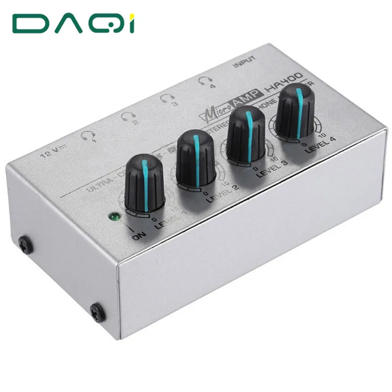 portable amplifier mini mixer audio line 1 input 4 output Audio stereo Amplifier Apply to all headphones 12V DJ Mixer | Электроника